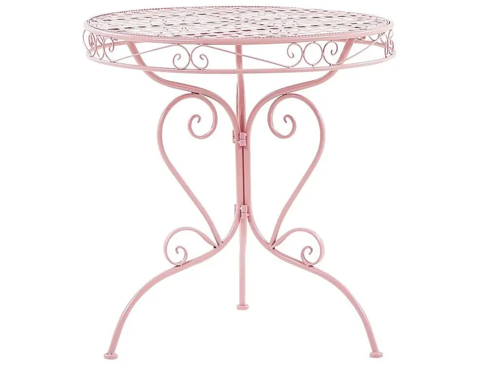 Outdoor Bistrotisch ALBINIA 70 cm 70 cm Metall Rosa