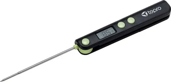 Rostfreies tepro Garten Grillthermometer Schwarz, Grün