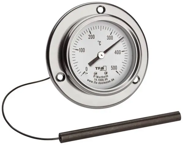 TFA Dostmann 14.1036.60 Grillthermometer Edelstahl mit Holzgriff