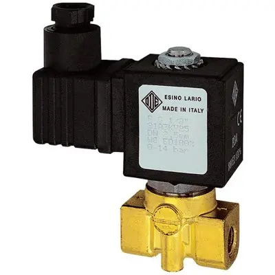 Universal- RIEGLER® - <p>2/2-MV,MS,NC,direktg.,230-240V,50-60Hz,16VA,FPM,G1/4,PN0-10bar</p>
