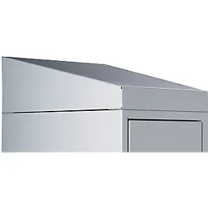 Schrägdachaufsatz, Höhe 25 / 156 mm, für 4 Abteile Breite 300 und 400 mm.