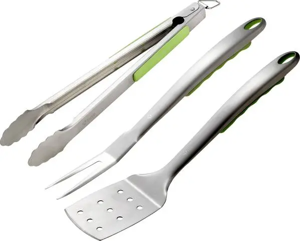 tepro Garten Grillbesteck Grün, Edelstahl