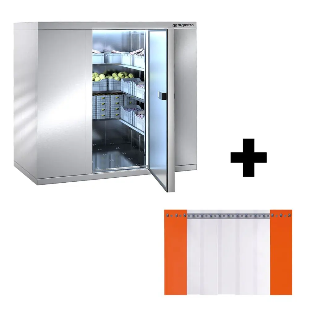 Edelstahl Tiefkühlzelle - 2100x1500mm - 4,14m³ - inkl. Lamellen