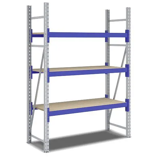BITO Weitspannregal Set /F2 2000x600x1350 Grundfeld 3 Ebenen Spanplatte RAL5010 U C0350-0002