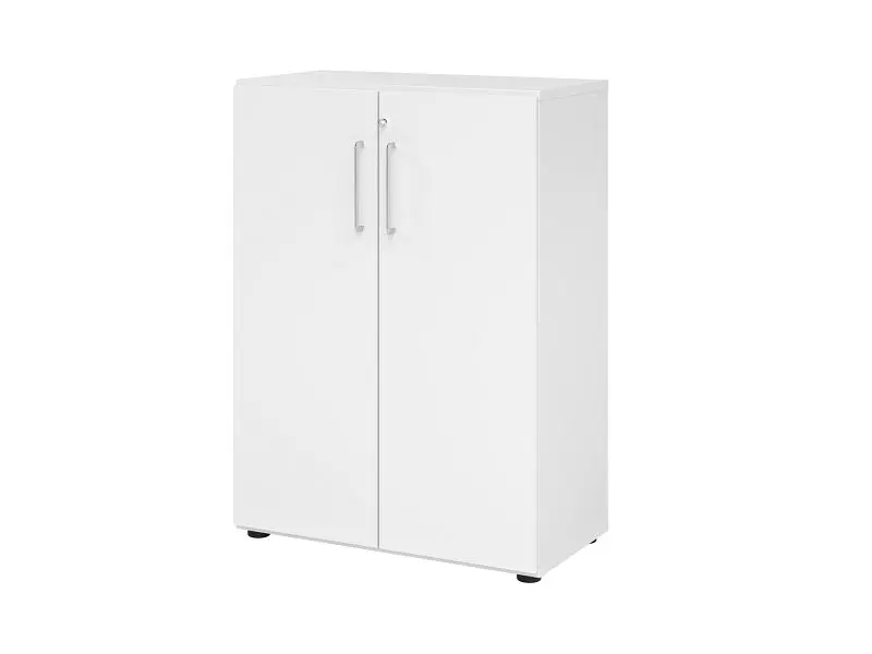 Hammerbacher Schrank 938T3 3 OH Korpus: Weiß / Front: Weiß 80 x 42 x 110 cm (BxTxH) V938T3/W/W/BS