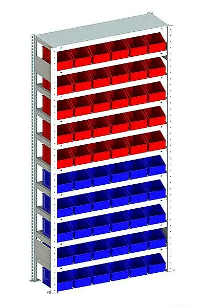 Meta S3 Steckregal CLIP 100 GR 2000x1000x300 mm verzinkt Bodenanzahl: 10 20090231