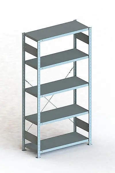 Meta S3 Steckregal CLIP 150 GR 2000x1000x400 mm RAL 7035 Bodenanzahl: 5 20097041