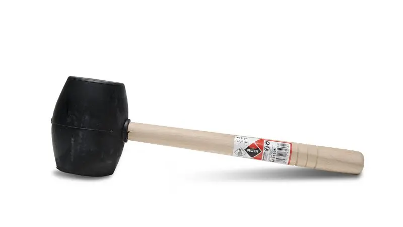 Rubi Schwarzgummi-Hammer 500g VE: 6 Stück 65905
