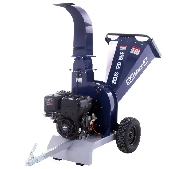 BullMach ZEUS 120 BSE - Professioneller Benzinhäcksler - Motor B&S XR2100 13.5 PS mit E-Starter