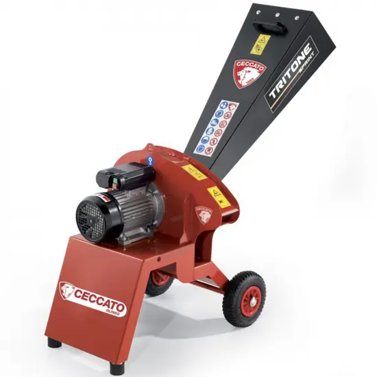 Ceccato Tritone Bio Sprint - Häcksler mit Elektromotor 400V inkl. Schubkarren-Aufsatz