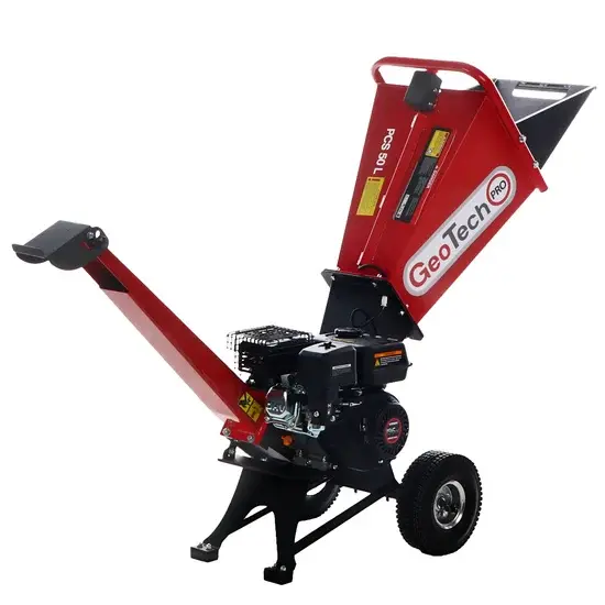 GeoTech-Pro PCS 50 L- Benzin-Häcksler - Loncin Motor 6.5 PS mit 4-fach verstellbarem Auswurf