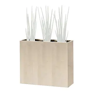 Pflanzkübel- Pflanzengefäß, hüfthoch, für 3 Pflanzen, Ahorn-Dekor.