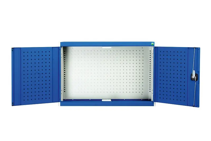 bott cubio Hängeschrank mit Flügeltüren Rückwand mit perfo Lochung BxTxH: 1050 x 325 x 700 mm RAL 7035/3004 40031053.24V