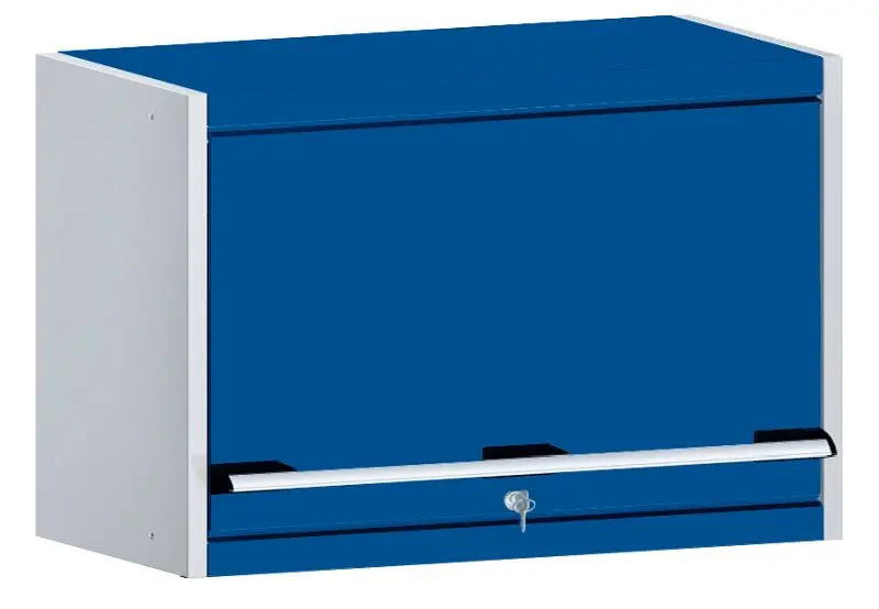 bott cubio Hängeschrank mit Liftklappe Rückwand mit perfo Lochung BxTxH: 1050 x 325 x 600 mm RAL 5010 40031085.11V