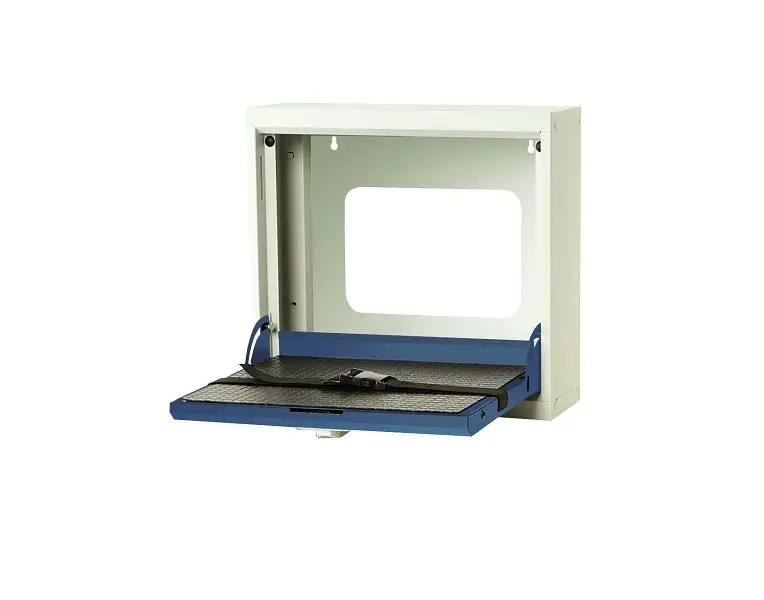bott verso Hängeschrank für Notebooks BxTxH: 500 x 150 x 410 mm Lichtgrau / Enzianblau 16912350.11V