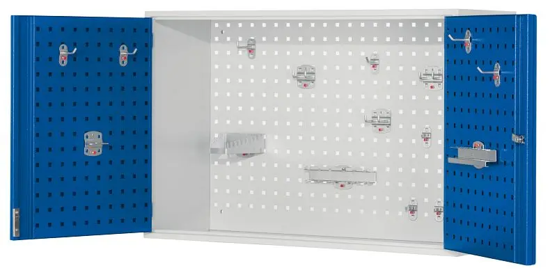 Kappes RasterPlan Hängeschrank Modell 10 H620 x B920 x T335 mm RAL 7035/5010 Lochplattentüren 1120.00.3016