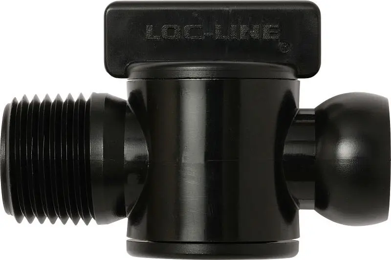 Loc-Line Absperrhahn mit Außengewinde schwarz VE: 10 Stück L39852S