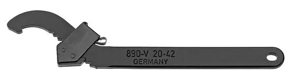 ELORA Verstellbarer Hakenschlüssel mit Nase 20-42 mm 890-V 20-42 0890000205300