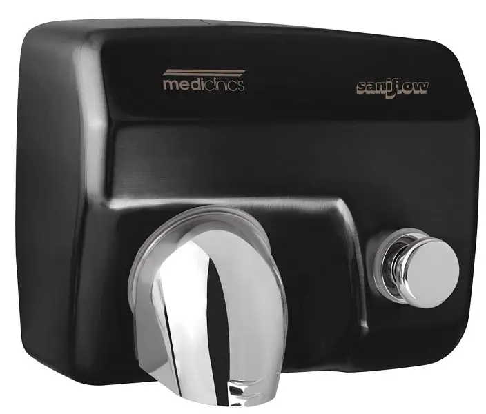 All Care Mediclinics Händetrockner mit Drucktaste Schwarz 12285