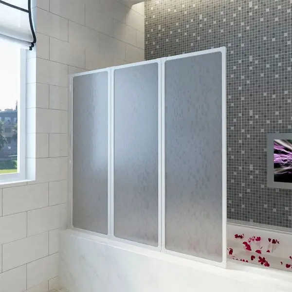 vidaXL Badewannen Fantikwand Duschabtrennung 141 x 132 cm 140785