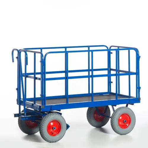 Rollcart Handpritschenwagen mit Rohrgitterwänden (2200x1040) Tragkraft: 1000 kg 15-45202