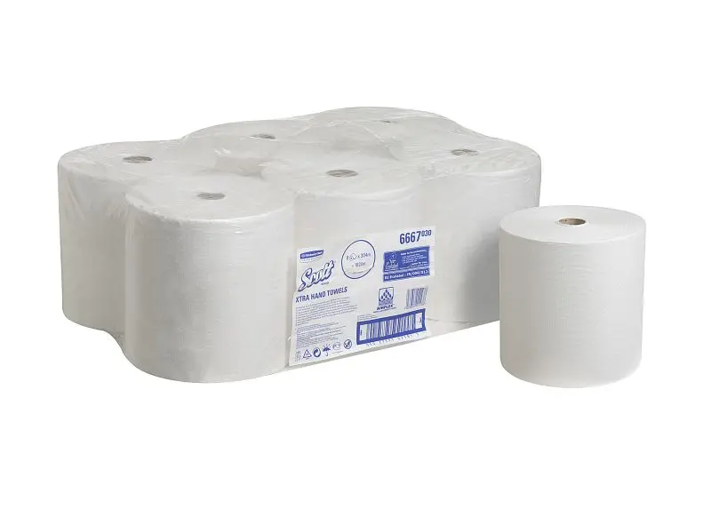 KCP Rollenhandtuch weiß 1-lagig Airflex 20cmx304m VE: 6 Rollen 2035691