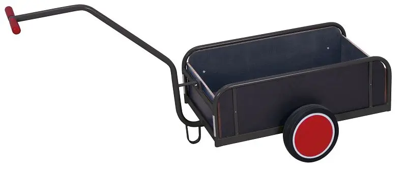 VARIOfit Handwagen mit Bordwand Ladefläche: 765 x 435 mm RAL 7016 anthrazitgrau Radsatz: Vollgummibereifung zu-1284/AG