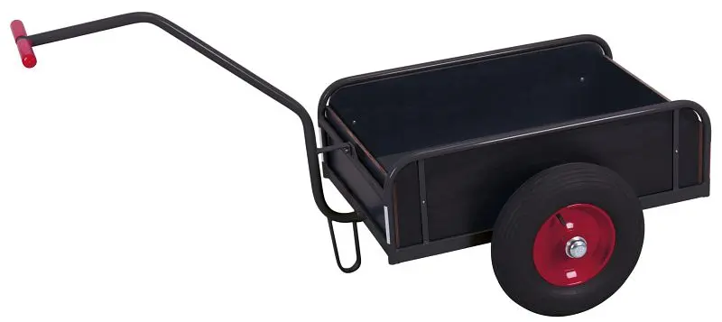 VARIOfit Handwagen mit Bordwand Ladefläche: 805 x 535 mm RAL 7016 anthrazitgrau Radsatz: Luftbereifung zu-1281/AG