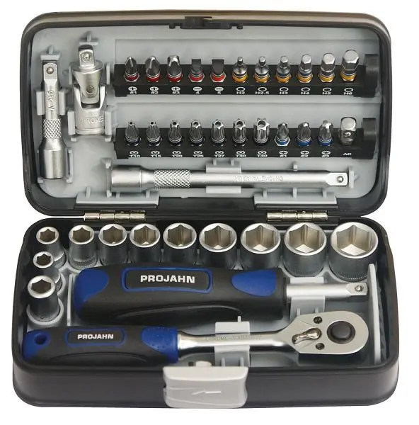 Projahn 1/4" Mini Nuss- &amp; Bit-Box 38 teilig mit markierten Bits 394072