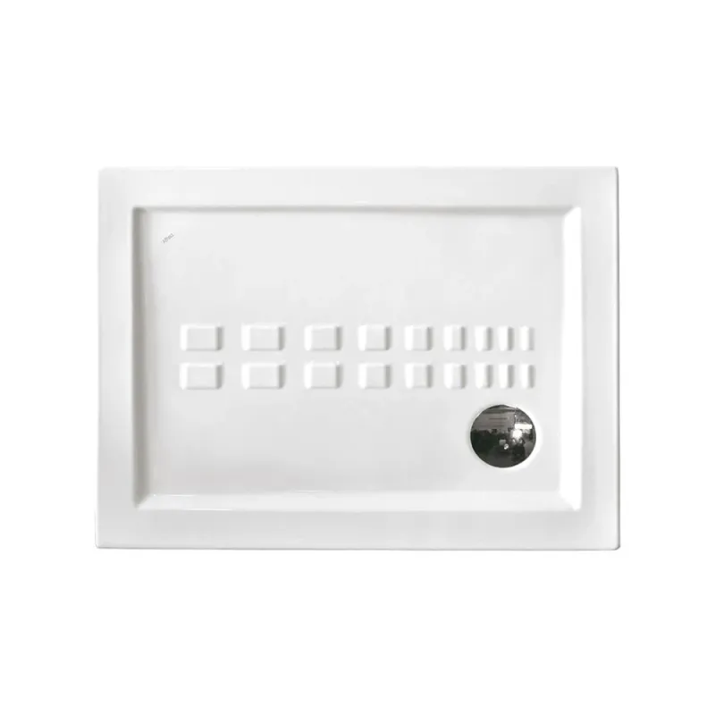 Hochwertige Dichtung Rechteckige Duschwanne Althea Ito cm 70x140 weiße Keramik Lochdurchmesser cm 8,5 Dicke cm 5,5