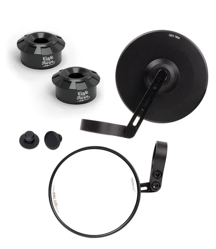 Kit Rückspiegel Schlank mit Adaptern Bar End für Guerrilla 450 und Himalayan 450