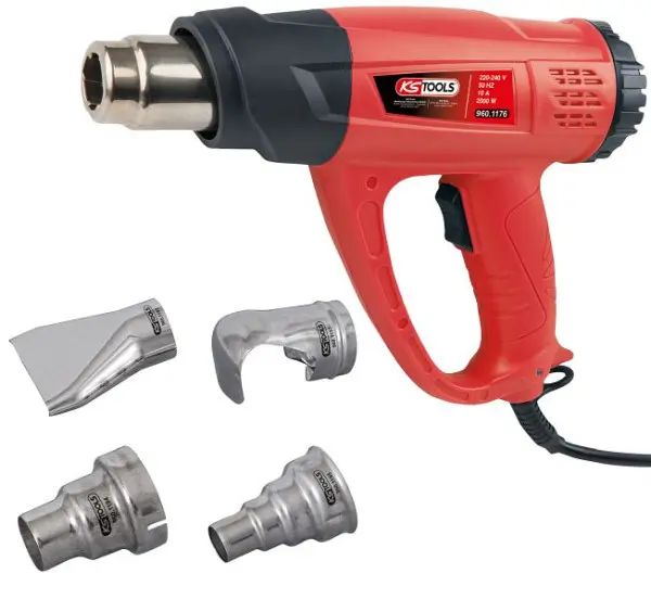 KS Tools Heißluftgebläsepistolen-Satz Digital 5-teilig 960.1175