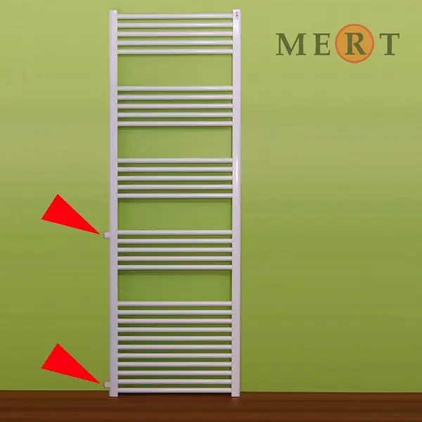 MERT Austauschheizkörper weiß lineare 600 x 1750 mm Anschlussabstand der Seite 600 mm 1-60x175-ASR-60