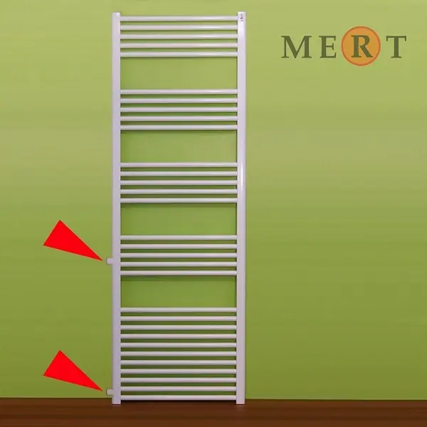 MERT Austauschheizkörper weiß lineare 600 x 1750 mm Anschlussabstand der Seite 500 mm 1-60x175-ASR-50