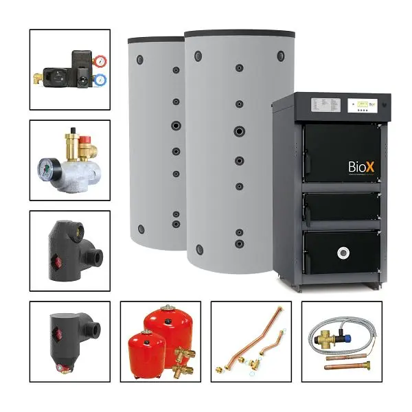 Solarbayer Holzvergaserset BioX 20 - 2C Variante C (2x SLS-1000-S) 310704200