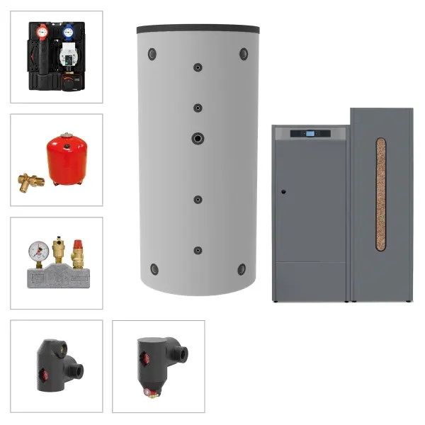 Solarbayer Pelletkesselset PLT-AC 25-1A Variante (1 Stück SLS-800) 310803000