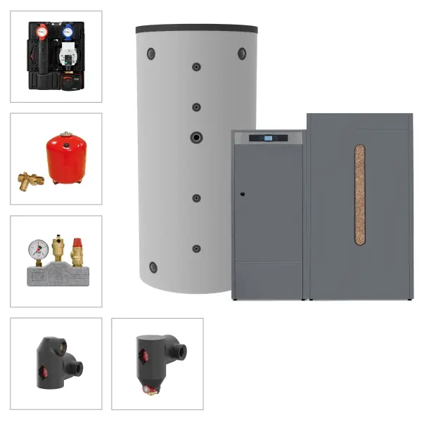 Solarbayer Pelletkesselset PLT-AC 35-2A Variante (1 Stück SLS-1500) 310805000