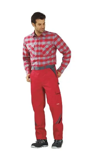 Planam Hemden Squarehemd 1/1 Arm rot/zink Grösse 37/38 0493037