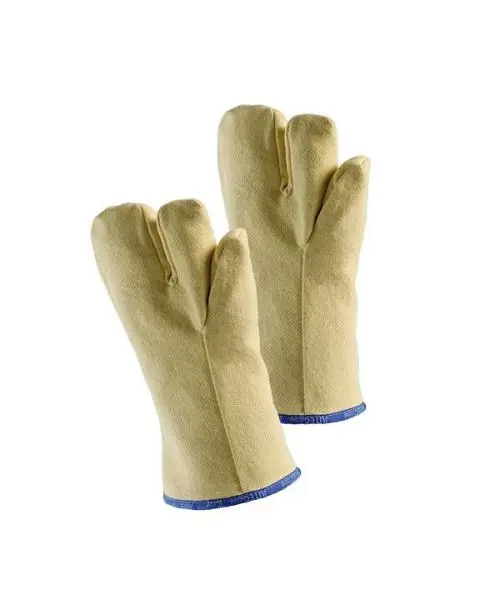 Jutec 3-Fingerhandschuh Aramid 500°C Kontakthitze schnittfest gelb 30 cm H113B130