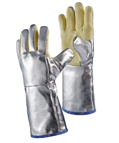 Jutec 5-Finger Ofenhandschuh 1000°C Strahlungs-/500°C Kontakthitze 45 cm H115A245-W2-RO