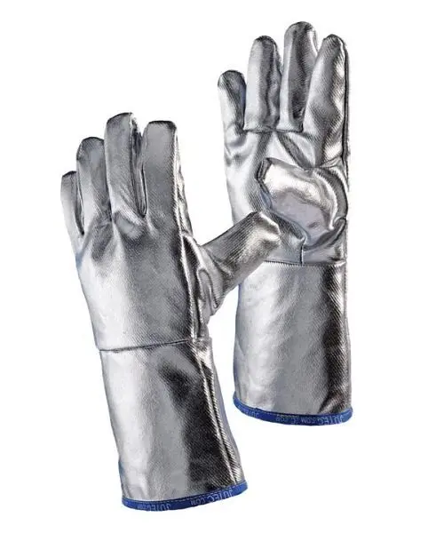 Jutec 5-Fingerhandschuh Preox-Aramid-Alu 1000°C Strahlungshitze 40 cm H1A5A240-W2