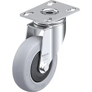 Apparate-Lenkrolle LKPA-POES-KF-SG, Tragkraft 120 kg, Rad-Ø 100 mm, Bauhöhe 136 mm.
