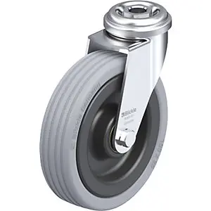 Apparate-Lenkrolle LRA-VPA, Plattenmaß 43 mm, Rad-Ø 100 mm, Tragkraft 70 kg.