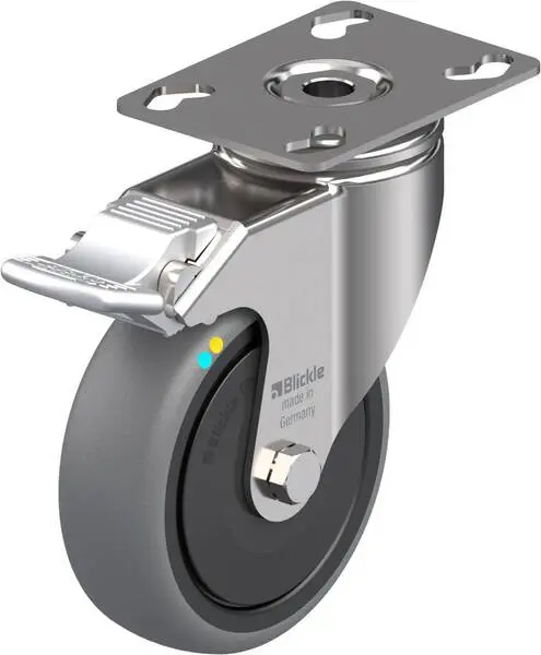 Blickle 624650 LKPXA-TPA 101KFD-FI-ELS Lenkrolle mit Feststeller Rad-Durchmesser: 100 mm Tragfähigkeit (max.): 70 kg 1 S