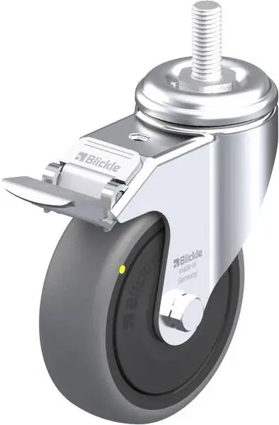 Blickle 693234 LKRA-TPA 101KF-FI-ELS-GS12 Lenkrolle mit Feststeller Rad-Durchmesser: 100 mm Tragfähigkeit (max.): 70 kg