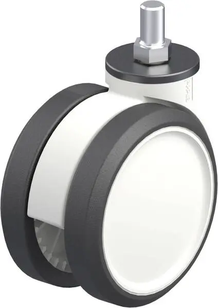 Blickle 763208 LKDG-PUA 100G Kunststoff-Doppel-Lenkrolle Rad-Durchmesser: 100 mm Tragfähigkeit (max.): 110 kg 1 St.