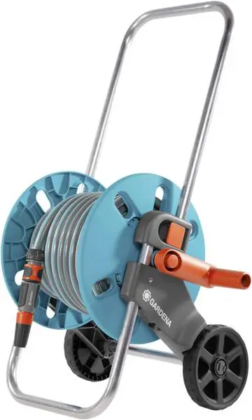 GARDENA 18502-20 GARDENA Schlauchwagen CleverRoll S Set Schlauchwagen 13 mm 20 m 1/2 Zoll 1 St. Grau, Türkis, Orange