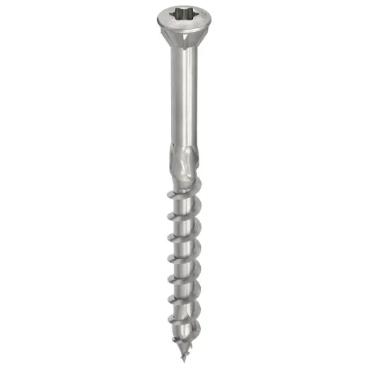 HECO TOPIX-plus A2 3,5 x 60, Glasleistenschraube, Linsensenkkopf mit Fräsrippen, T-Drive, Teilgewinde, blank, gleitbeschi...