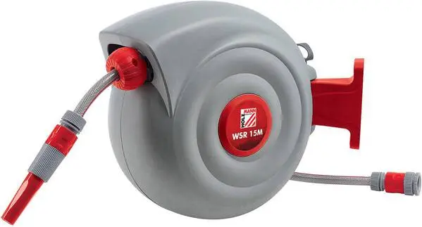 Holzmann Maschinen WSR15M 15 m 1/2 Zoll 1 St. Grau, Rot Gartenschlauchaufroller