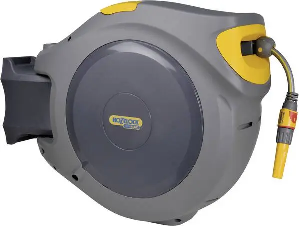 Hozelock FLOWMAX Auto Reel 30 m 2597 0000 30 m 1 St. Grau, Gelb Gartenschlauchaufroller